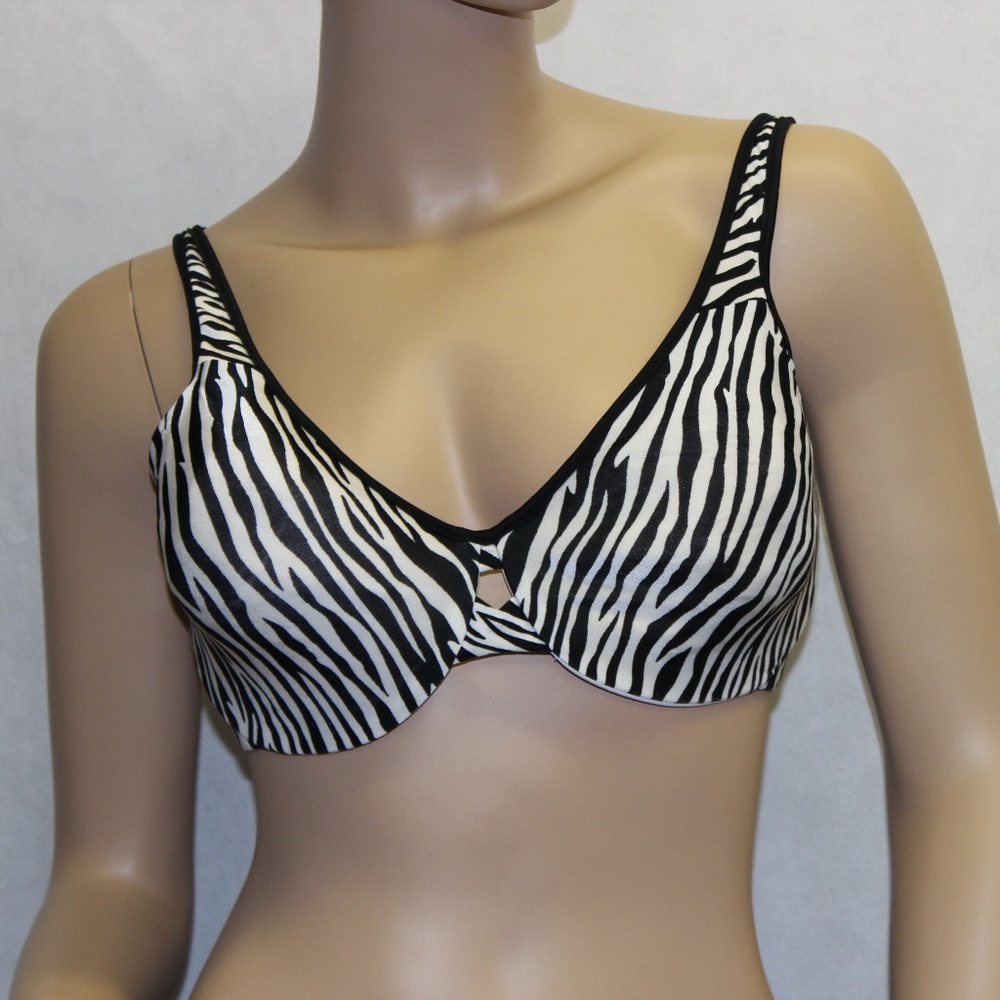 Self Expressions by Maidenform Women's Black & White Animal Print Bra
